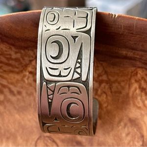 Unisex VINTAGE BELL trading POST Native  cuff bracelet Made by Daniel Yunkws,